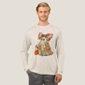 Coquette Ghost Bow Retro Blue Orange  Denim & Patc トライブレンドＴシャツ (正面全体)