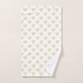 Coquette Gold Sparkle Bow  バスタオルセット (ハンドタオル)