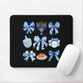 Coquette Hanukkah Bow Jewish Bow Menorah Bow Women マウスパッド (マウス)