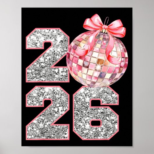 Coquette Happy New Year Party 2026 Family Women Gi ポスター (正面)