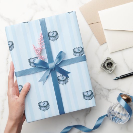 Coquette Heart Birthday Cake ラッピングペーパー (ギフト)