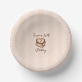 Coquette Heart Birthday Cake Paper Plate ペーパーボウル