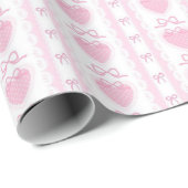 “Coquette Heart & Bow Wrapping Paper – Pink Romant ラッピングペーパー (ロールコーナー)