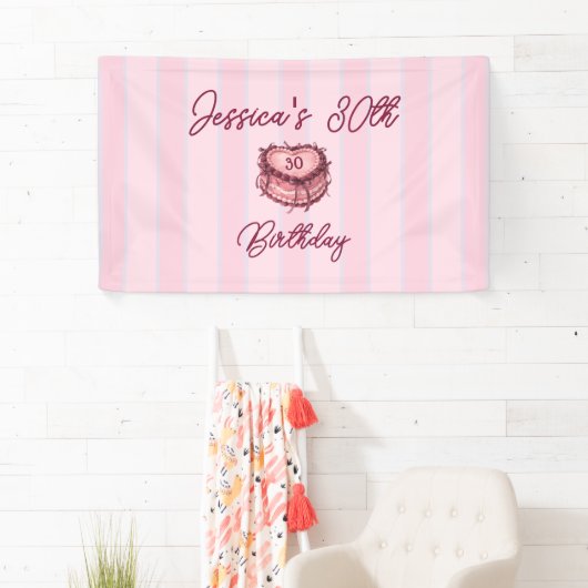 Coquette Heart Cake Banner 横断幕 (インサイチュ)