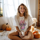 Coquette Highland Cow Bubblegum Tshirt Design,  Tシャツ