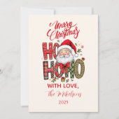 Coquette Ho Ho Ho Santa Christmas シーズンカード (正面)