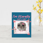 Coquette I'm Literally Just A Girl Funny Sad Hamst カード (黄色い花)