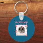 Coquette I'm Literally Just A Girl Funny Sad Hamst キーホルダー (正面)