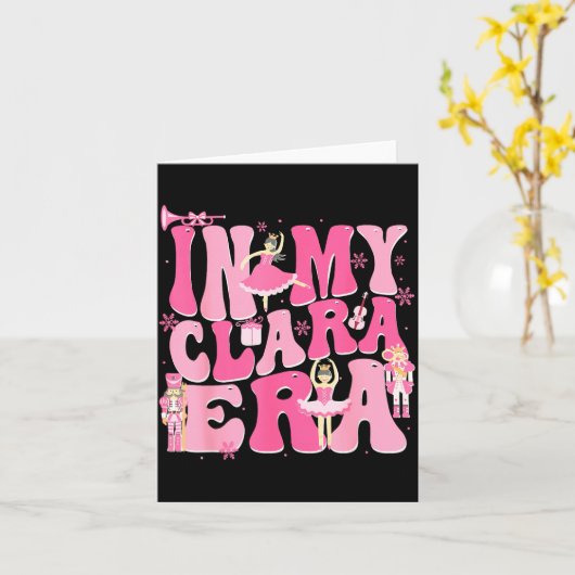 Coquette In My Clara Era Christmas Nutcracker Merr カード (黄色い花)