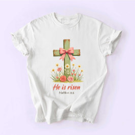 Coquette Jesus, Jesus Easter, He is Risen Tシャツ