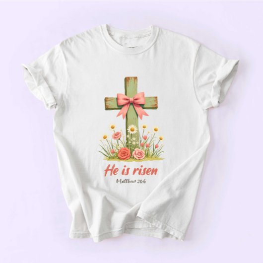Coquette Jesus, Jesus Easter, He is Risen Tシャツ