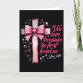 Coquette Jesus Valentine Cross Bow Christian Love  カード (正面)