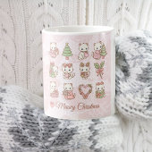 Coquette Kawaii Cat Christmas コーヒーマグカップ