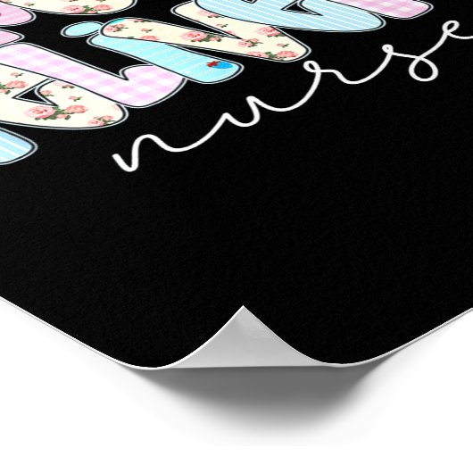 Coquette Labor And Delivery Nurse Crewneck, Bow St ポスター (角)