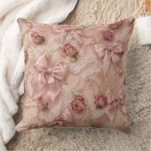 Coquette Lace & Pearls Pillow クッション (ブランケット)