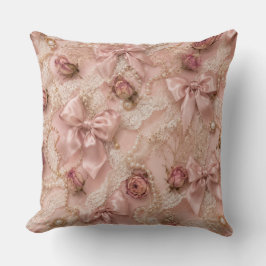 Coquette Lace & Pearls Pillow クッション