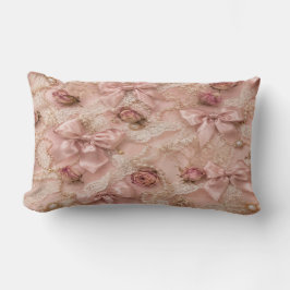 Coquette Lace & Pearls Pillow ランバークッション