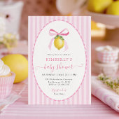 Coquette Lemon Baby Shower 招待状