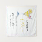 Coquette lemon cocktail A tini bit Older birthday タペストリー (正面(横))