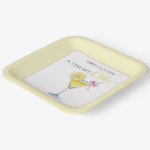 Coquette Lemon Cocktail A Tini Bit Older Birthday ペーパープレート (傾斜あり)