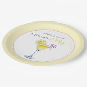 Coquette Lemon Cocktail A Tini Bit Older Birthday ペーパープレート (アングル)