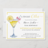 Coquette lemon cocktail A tini bit Older birthday 招待状 (正面)