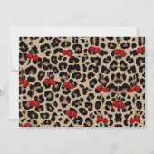 Coquette Leopard Cheetah Girl Birthday Photo 招待状 (裏面)