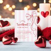 Coquette Little Sweetheart Baby Shower Invitation 招待状