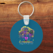 Coquette Mardi Gras 2026 Beads Tree Carnival New O キーホルダー (正面)