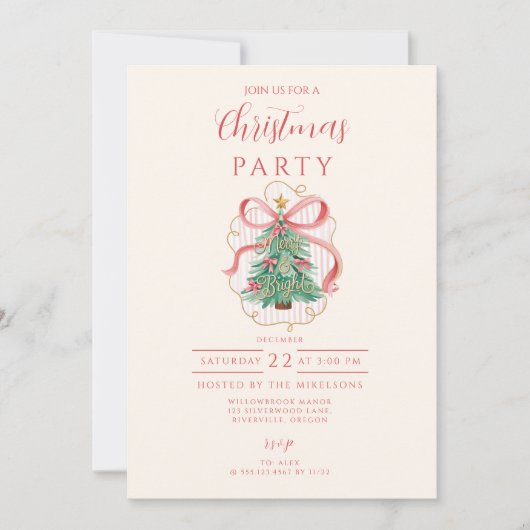 Coquette Merry & Bright Christmas 招待状 (正面)