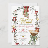 Coquette Mistletoe and Martinis Wedding Shower 招待状 (正面)