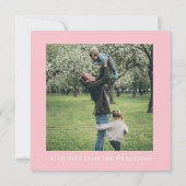 Coquette Monogram Photo Message Card ノートカード (裏面)