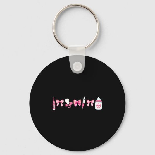 Coquette Mother Baby Mbu Nurse Stpartum Rn Christm キーホルダー (正面)