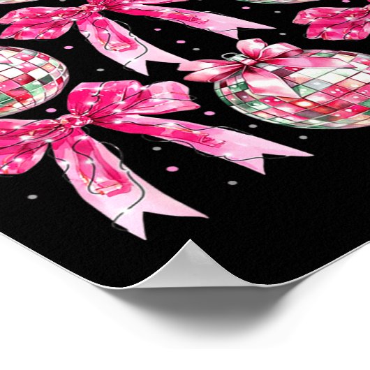 Coquette New Year 2026, Retro New Years, Disco Bal ポスター (角)