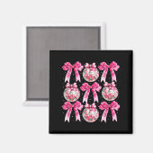 Coquette New Year 2026, Retro New Years, Disco Bal マグネット (正面/裏面)