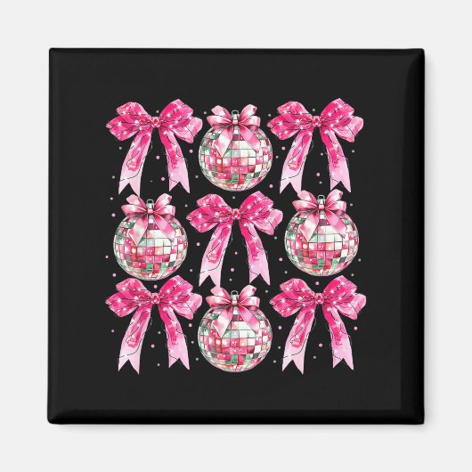 Coquette New Year 2026, Retro New Years, Disco Bal マグネット (正面)