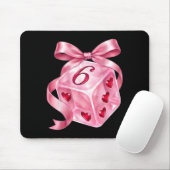 Coquette Nk Dice Bow Hearts 6 7 Preppy Valentine Y マウスパッド (マウス)
