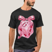 Coquette Nk Dice Bow Hearts 6 7 Preppy Valentine Y Tシャツ (正面)