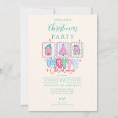 Coquette Pastel Christmas Celebration 招待状 (正面)