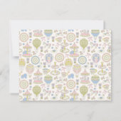 Coquette Pastel Circus Balloon Nursery Note Card 招待状 (裏面)
