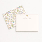 Coquette Pastel Circus Balloon Nursery Note Card 招待状