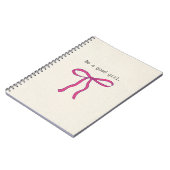 Coquette Pink Bow Aesthetic Notebook - Be A Good G ノートブック (左側)