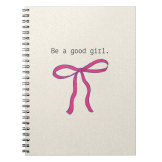 Coquette Pink Bow Aesthetic Notebook - Be A Good G ノートブック