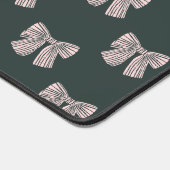 Coquette pink bow aesthetic pattern desk mat デスクマット (コーナー)