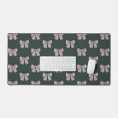 Coquette pink bow aesthetic pattern desk mat デスクマット (キーボード&マウス)