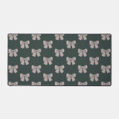 Coquette pink bow aesthetic pattern desk mat デスクマット (正面)