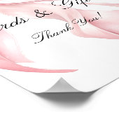 Coquette Pink Bow Cards and Gifts Sign ポスター (角)