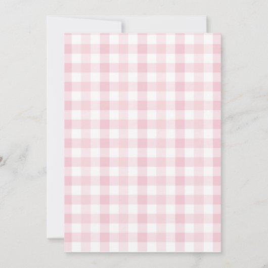 Coquette Pink Bow Cherry Birthday Invitation 招待状 (裏面)