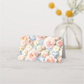 Coquette Pink Bow Floral プレイスカード (裏面)