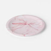 Coquette Pink Bow Paper Napkin ペーパープレート (アングル)